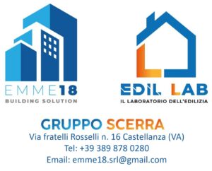 Loghi degli sponsor Gruppo Scerra, Edil Lab e Emme18
