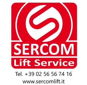 Logo Sercom Lift Service, sponsor del club